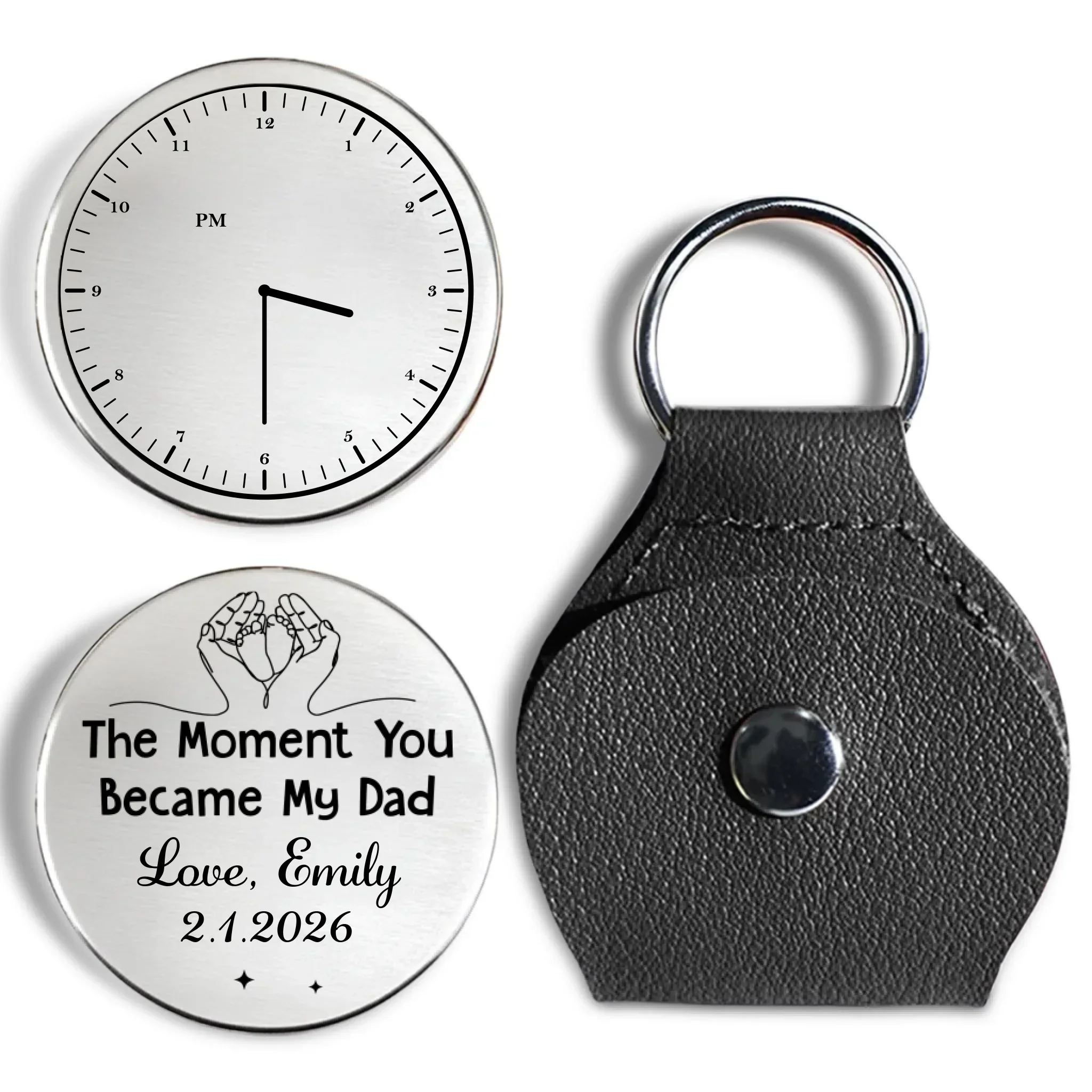 The Moment You Became My Best Dad Ever - Personalized Custom Pocket Hug - Image 7