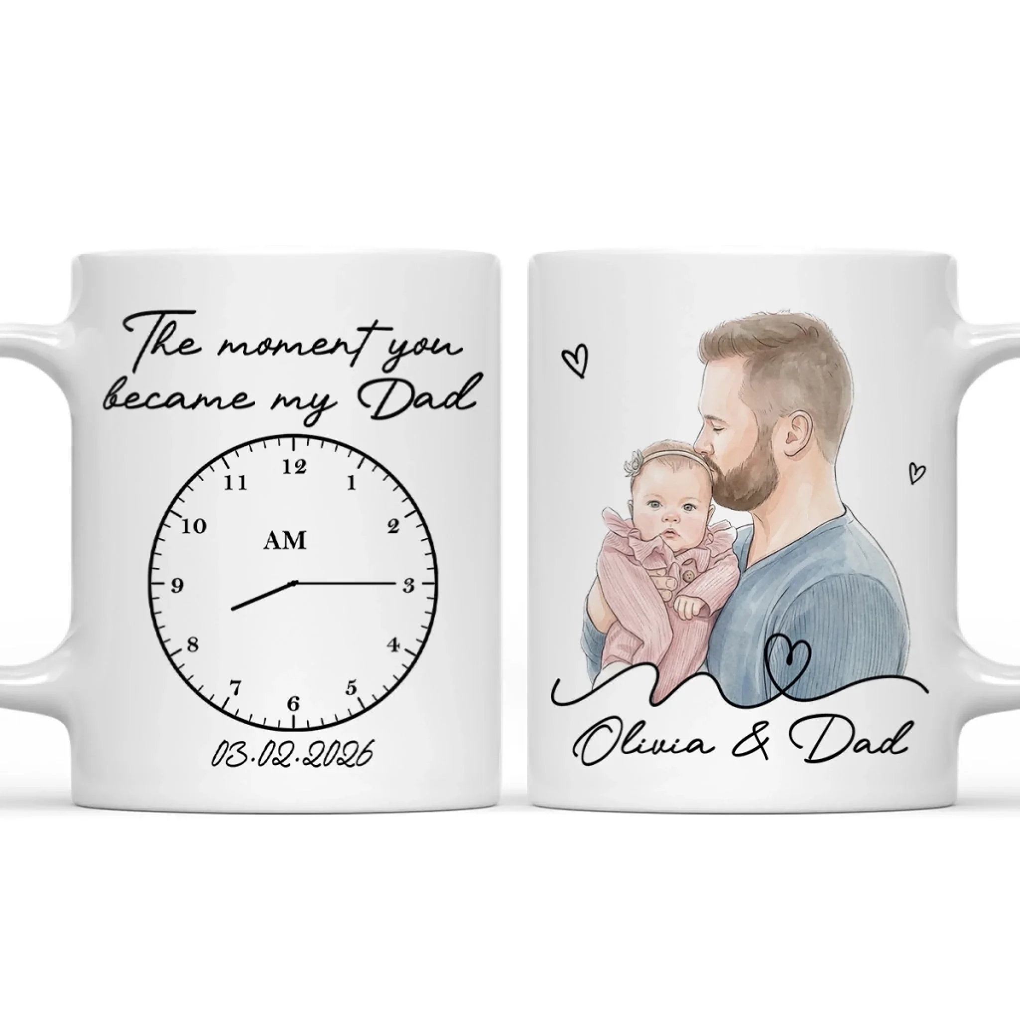 The Moment You Became My Dad - Personalized Custom Coffee Mug
