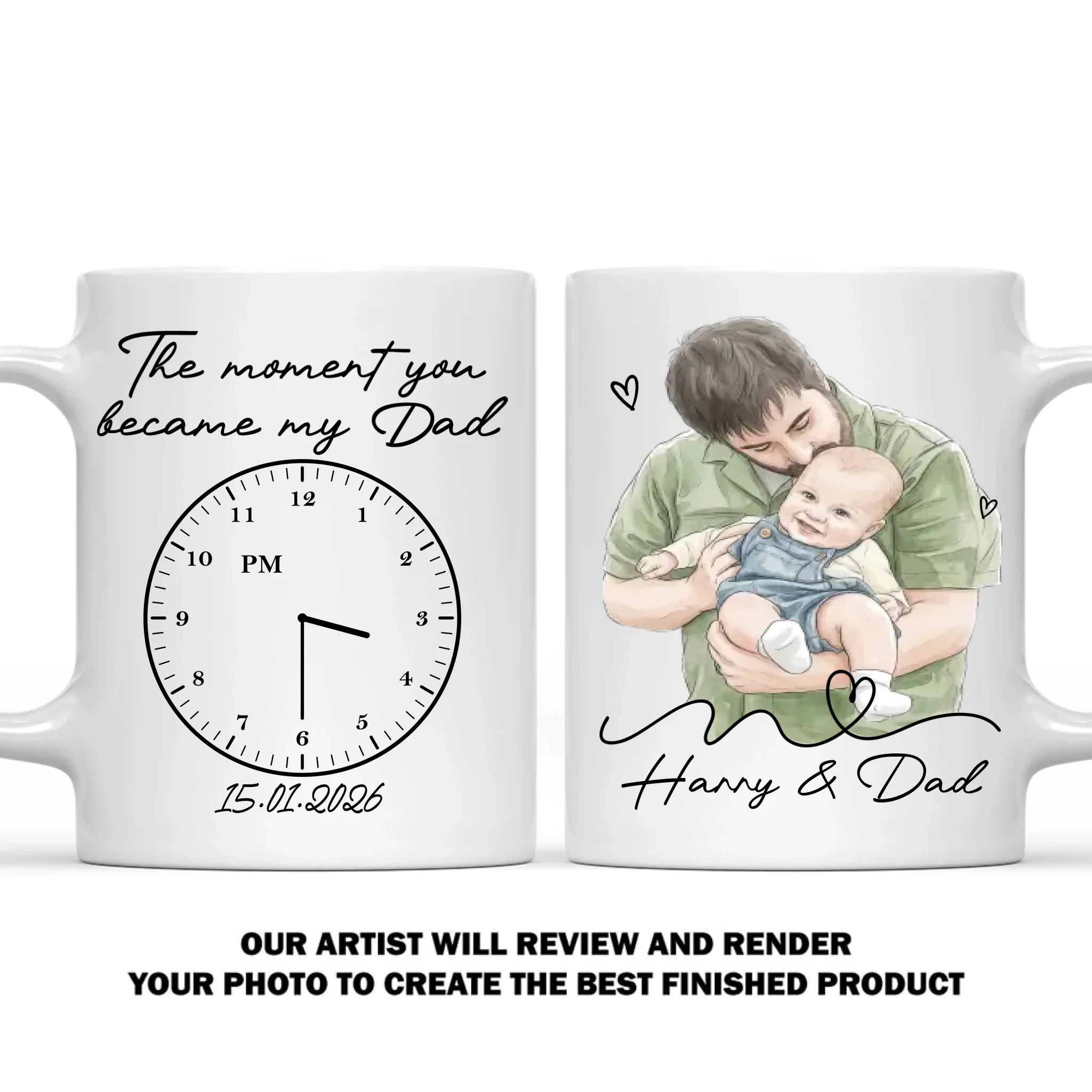 The Moment You Became My Dad - Personalized Custom Coffee Mug - Image 7