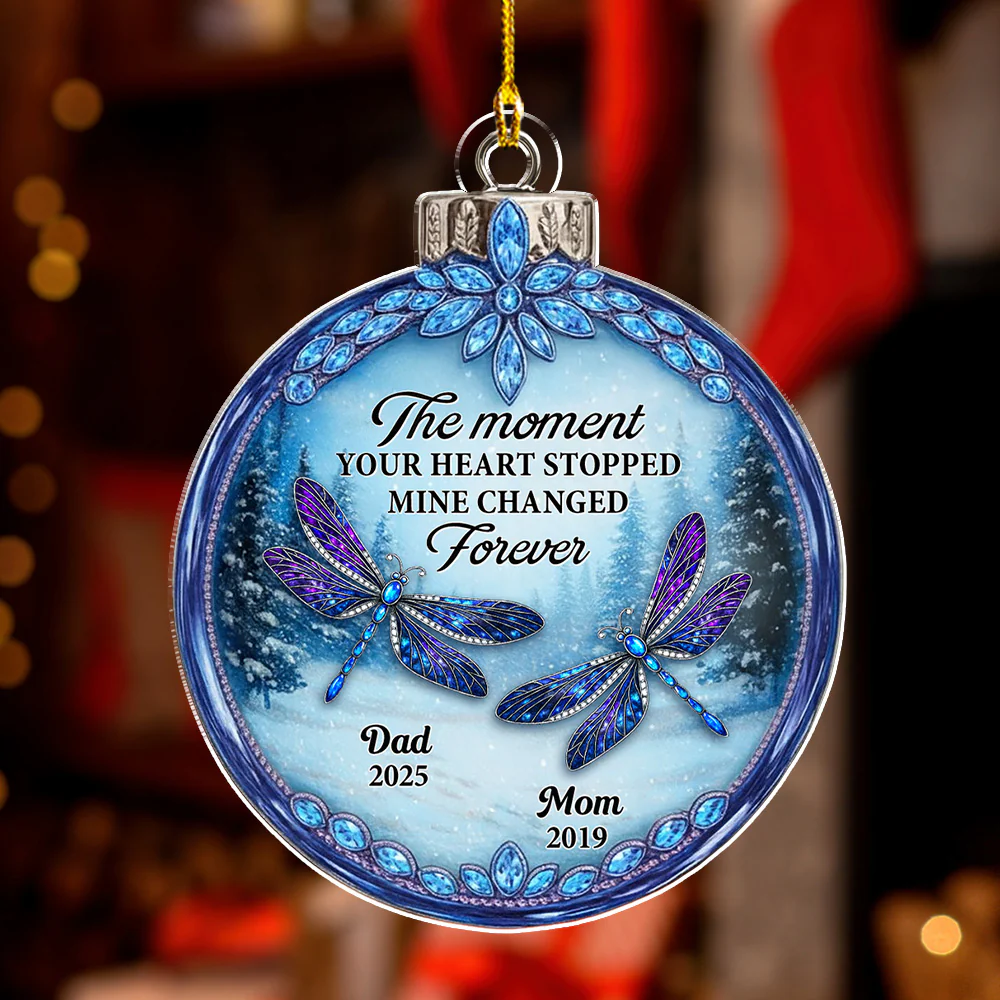 The Moment Your Heart Stopped - Personalized Custom Acrylic Ornament - Image 3