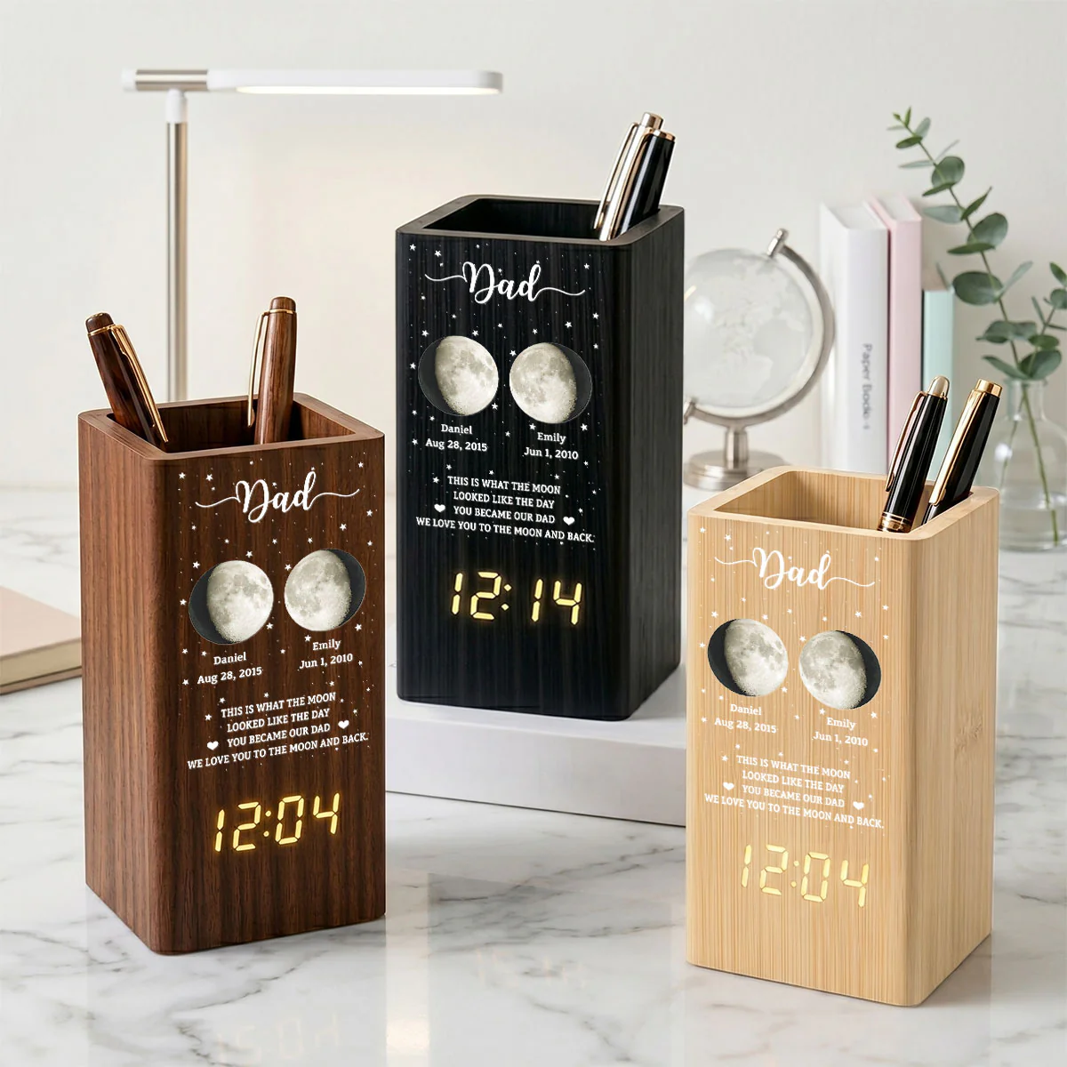 The Moon - Personalized Custom Pen Holder - Image 5