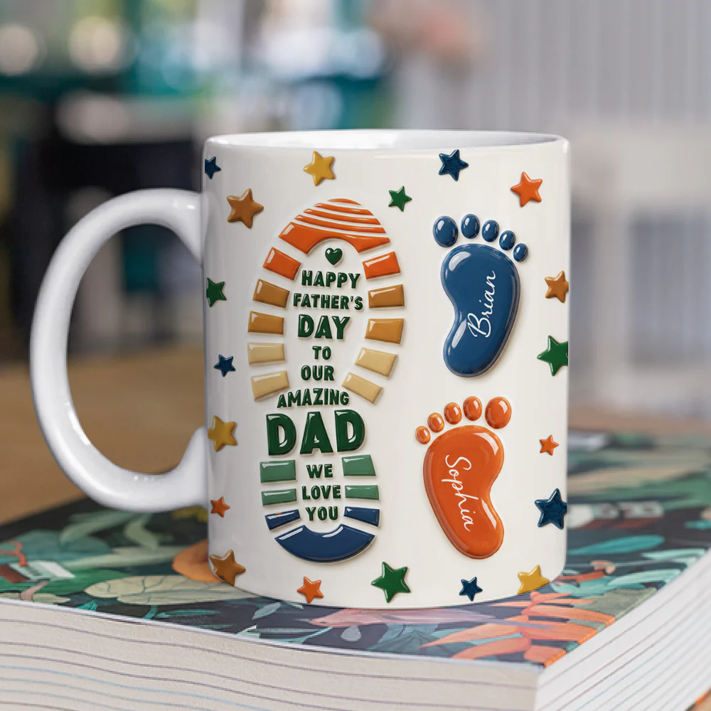 The Most Amazing Dad - Personalized Custom 3D Effect Mug - Image 2