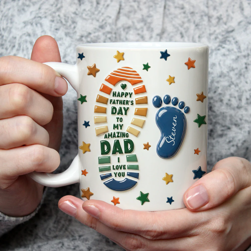 The Most Amazing Dad - Personalized Custom 3D Effect Mug - Image 3