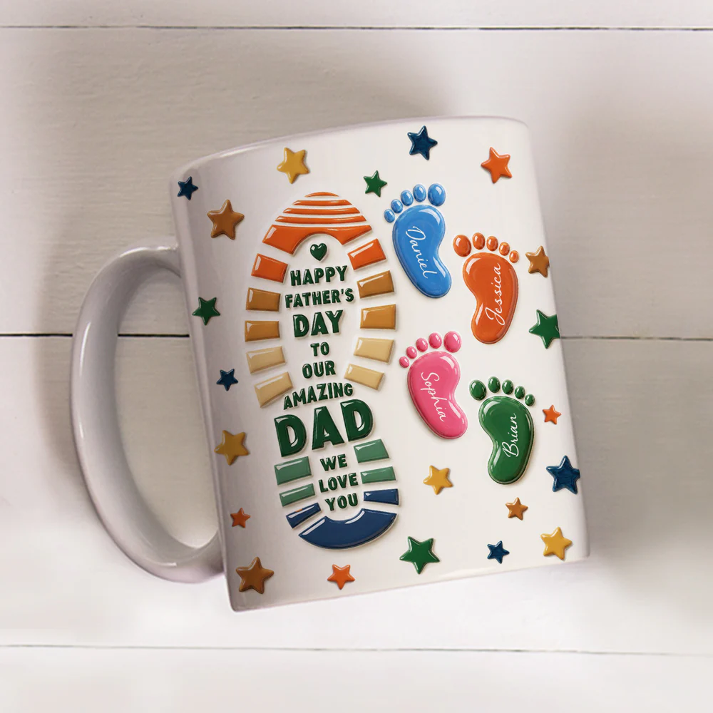 The Most Amazing Dad - Personalized Custom 3D Effect Mug - Image 4