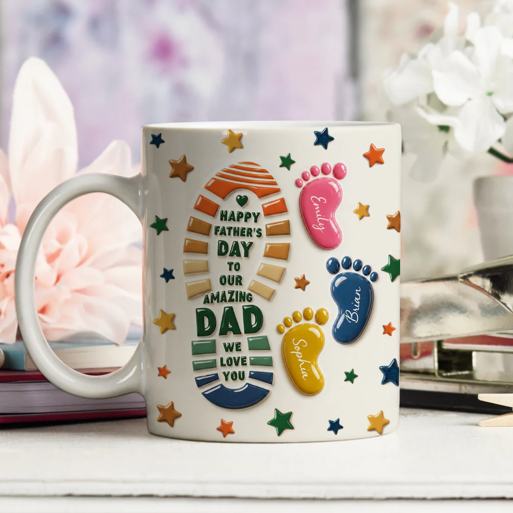 The Most Amazing Dad - Personalized Custom 3D Effect Mug - Image 5