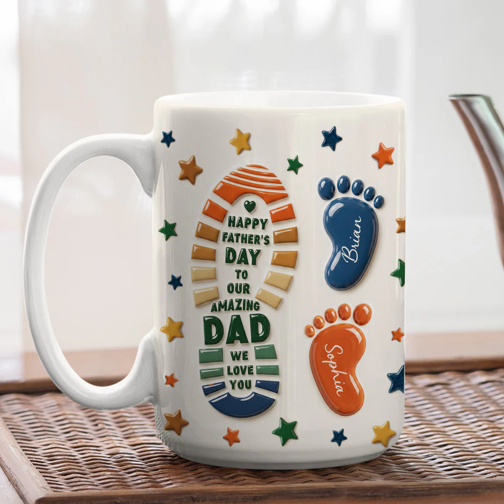 The Most Amazing Dad - Personalized Custom 3D Effect Mug - Image 6