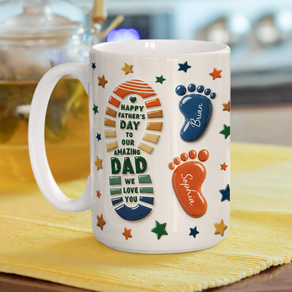 The Most Amazing Dad - Personalized Custom 3D Effect Mug - Image 7