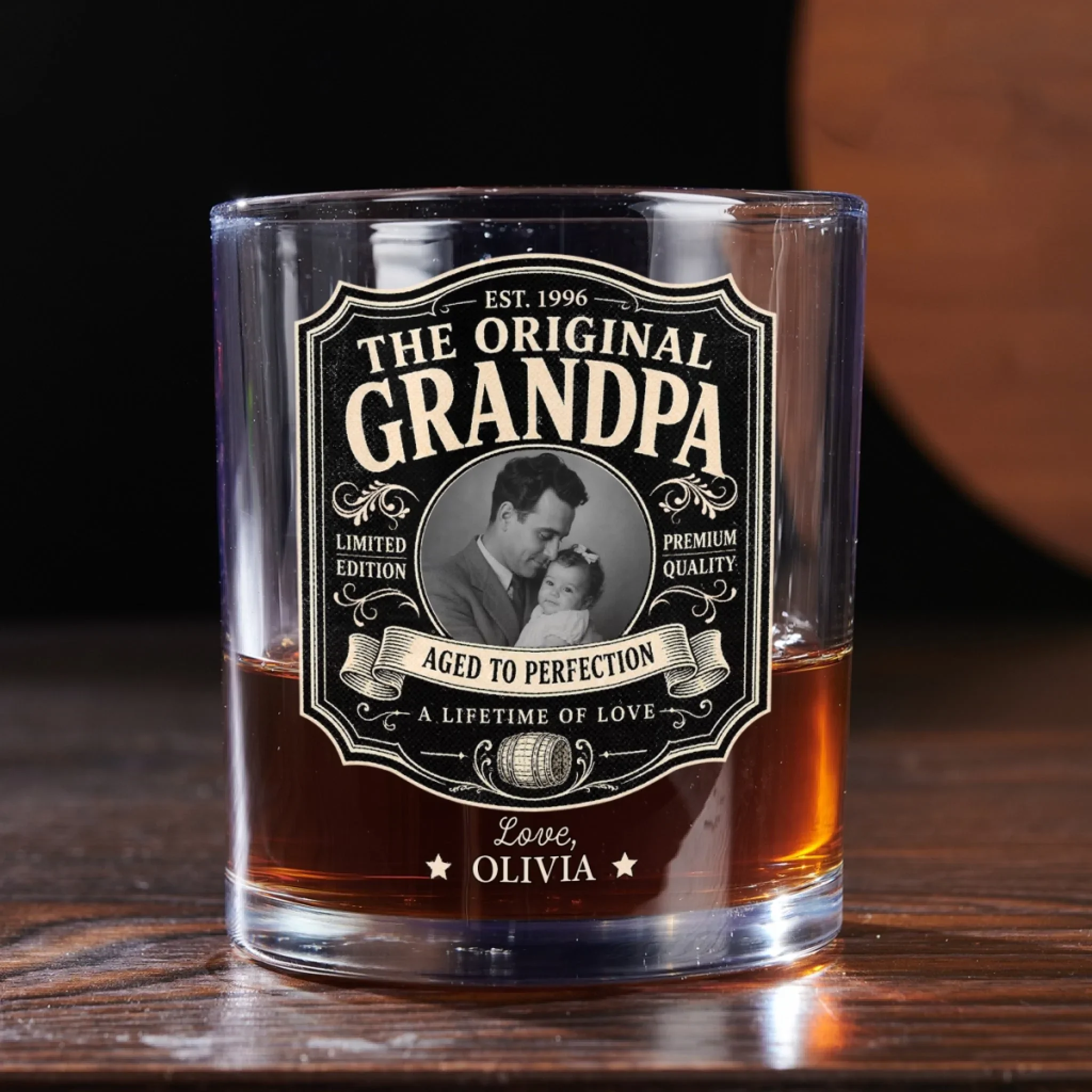 The Original Dad - Personalized Custom Whiskey Glass