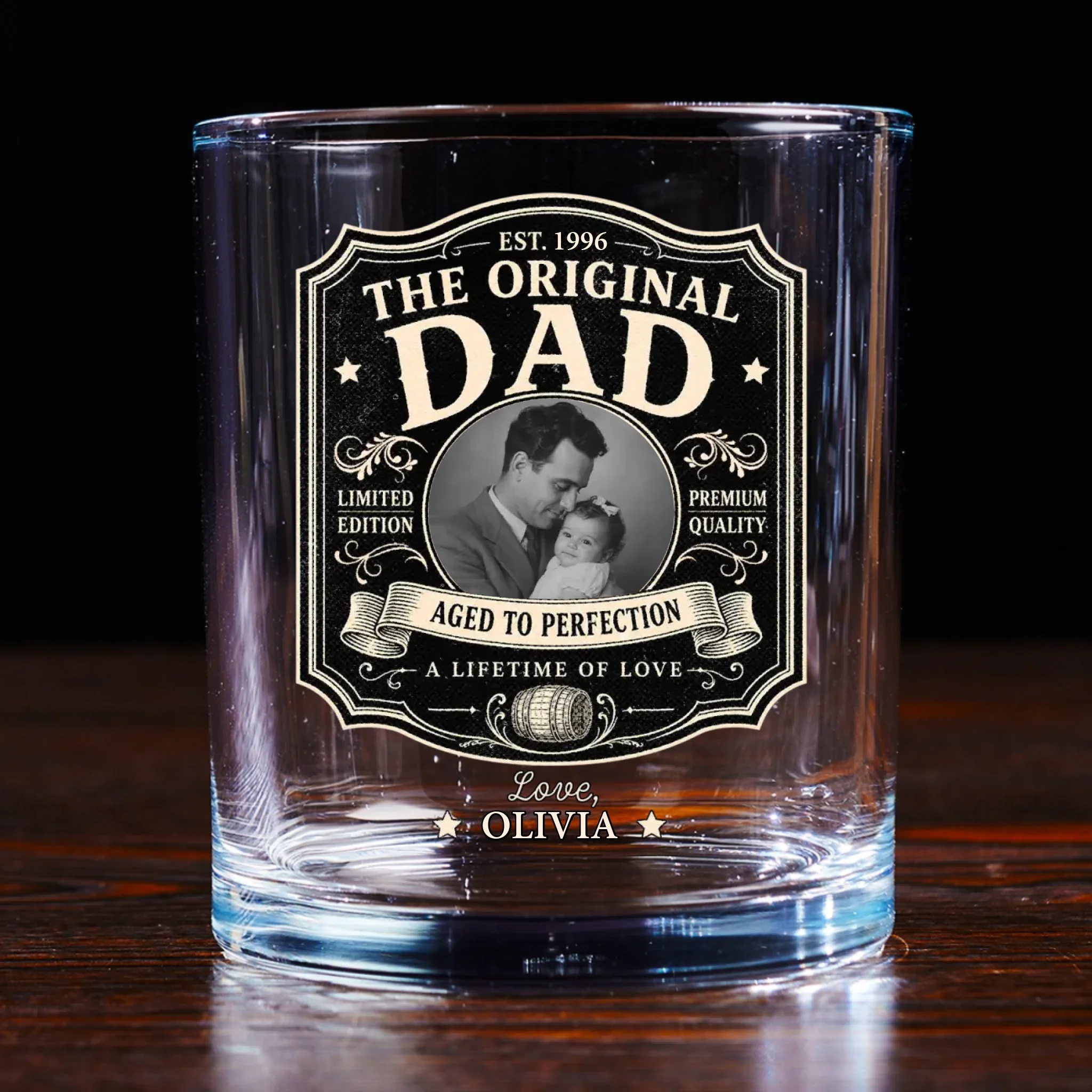 The Original Dad - Personalized Custom Whiskey Glass - Image 8