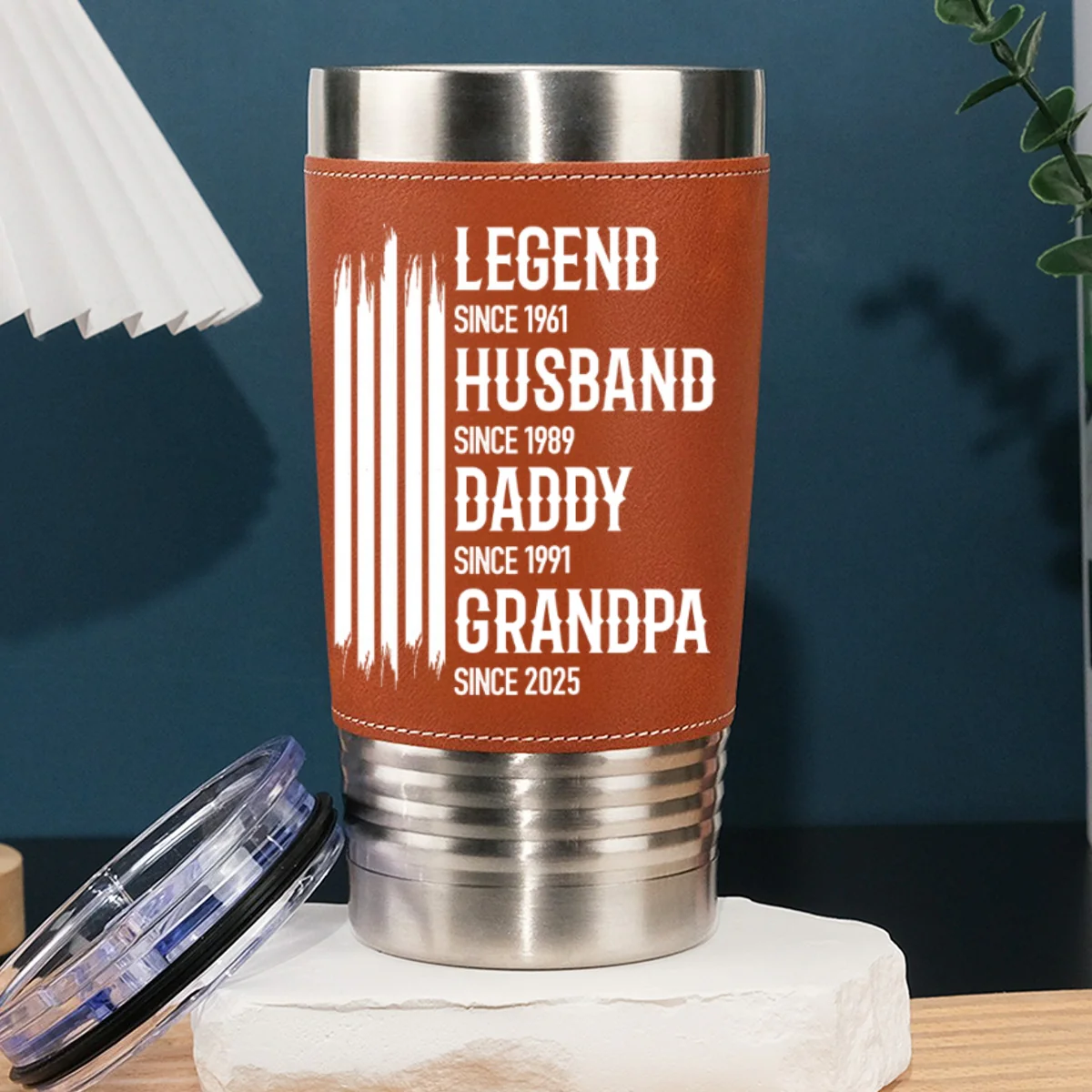 The Original Legend - Personalized Custom Leather Tumbler - Image 6