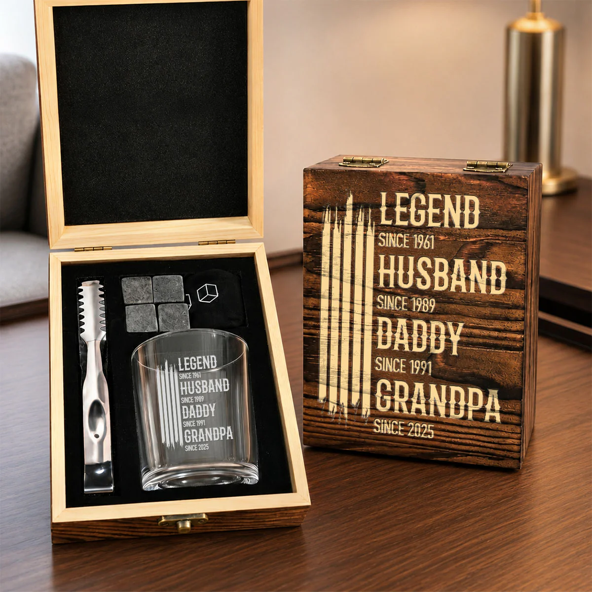 The Original Legend - Personalized Custom Whiskey Glass Set - Image 5