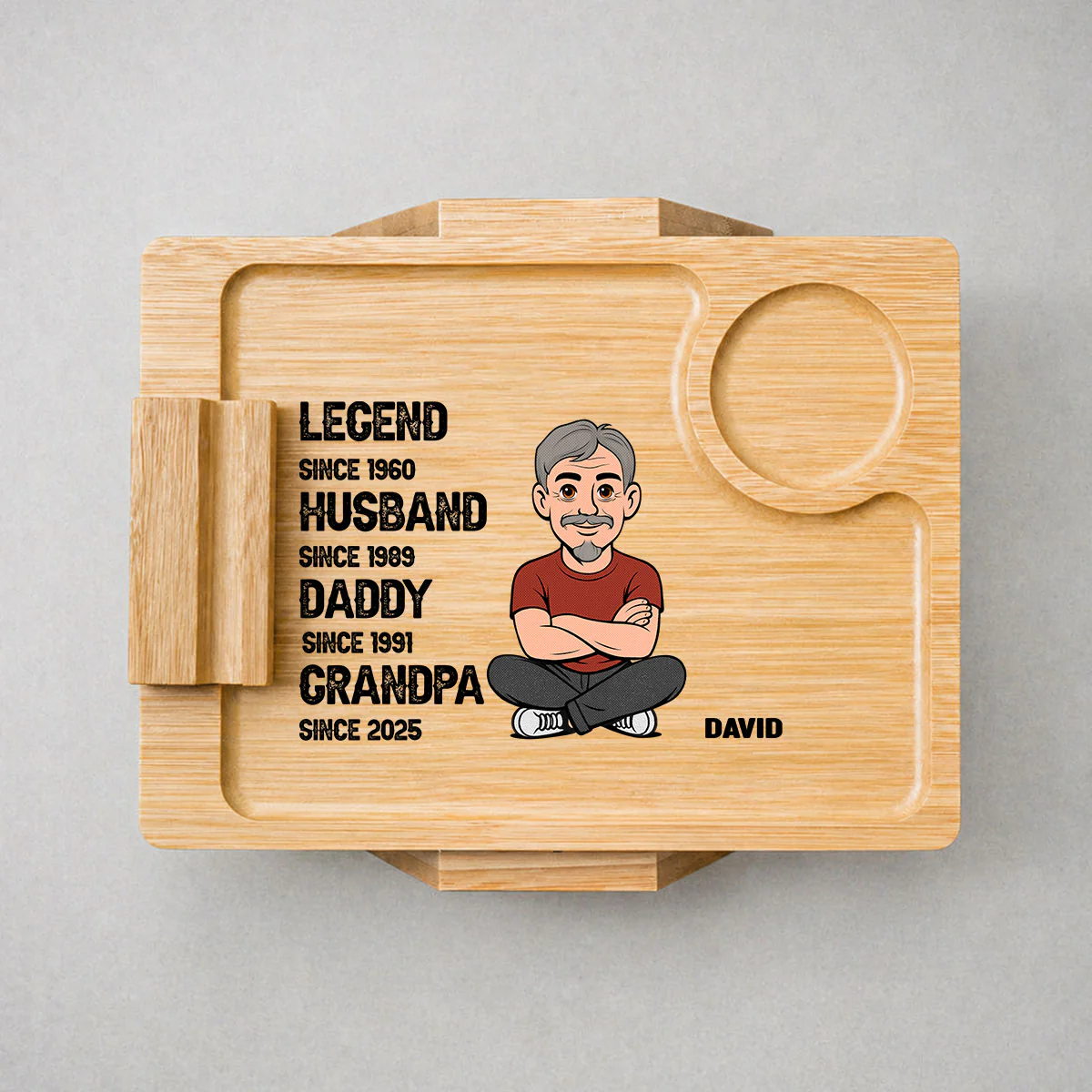 The Original Legend - Personalized Custom Wooden Couch Arm Table - Image 4