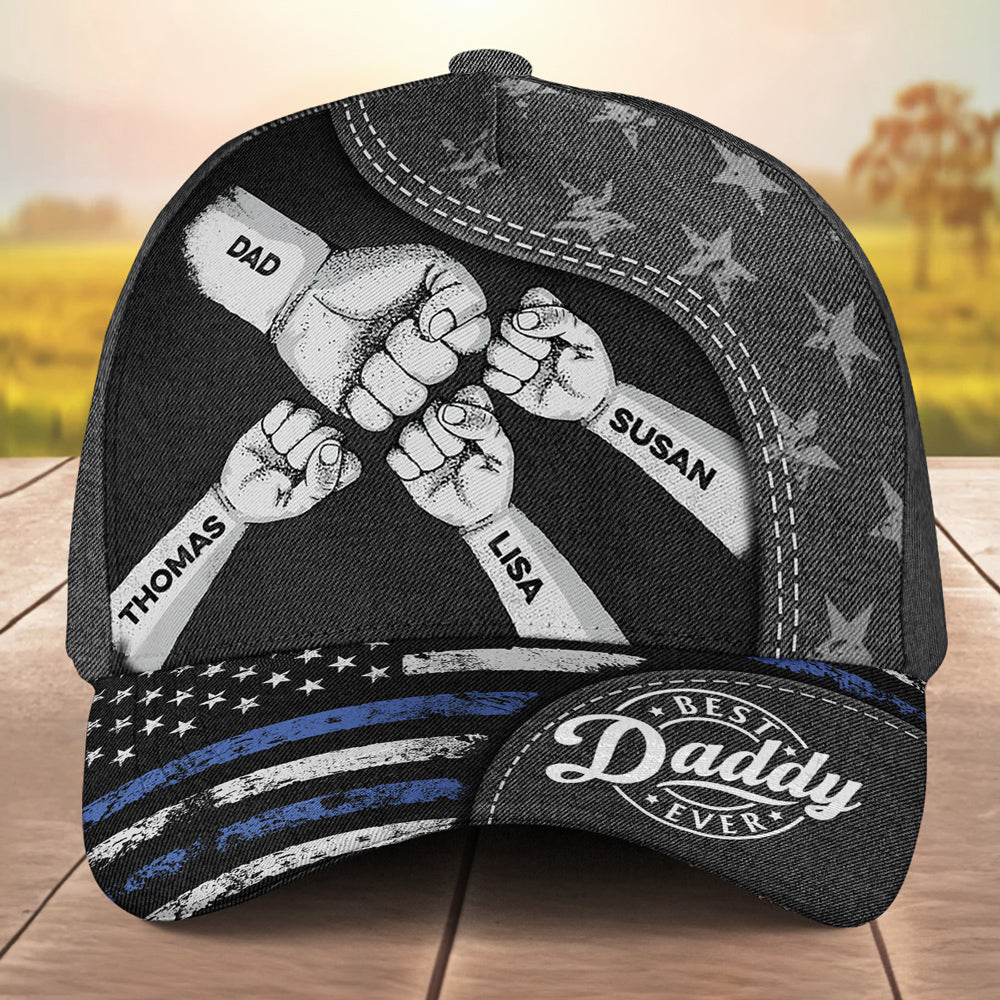 The Power Of Dad Comes From Love - Personalized Custom Classic Cap - Image 4