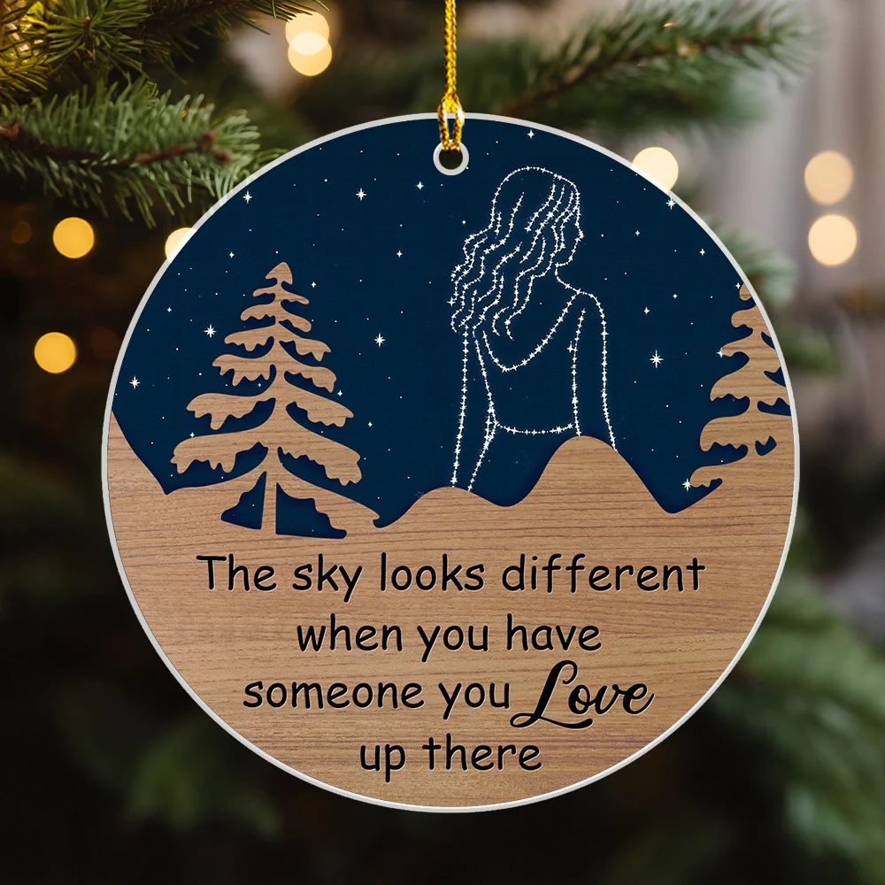 The Sky Feels Different Now - Personalized Custom Acrylic Ornament - Image 2