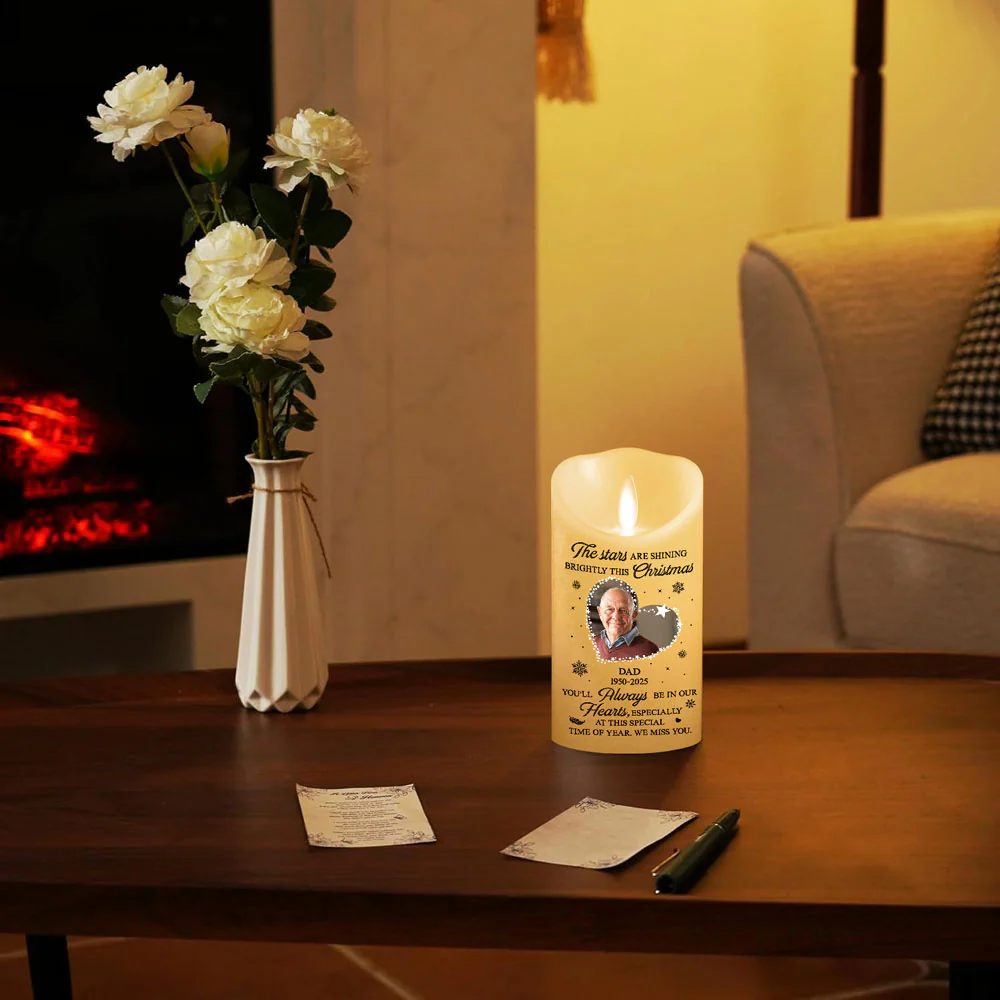 The Star Are Shining - Personalized Custom LED Candle - Image 3