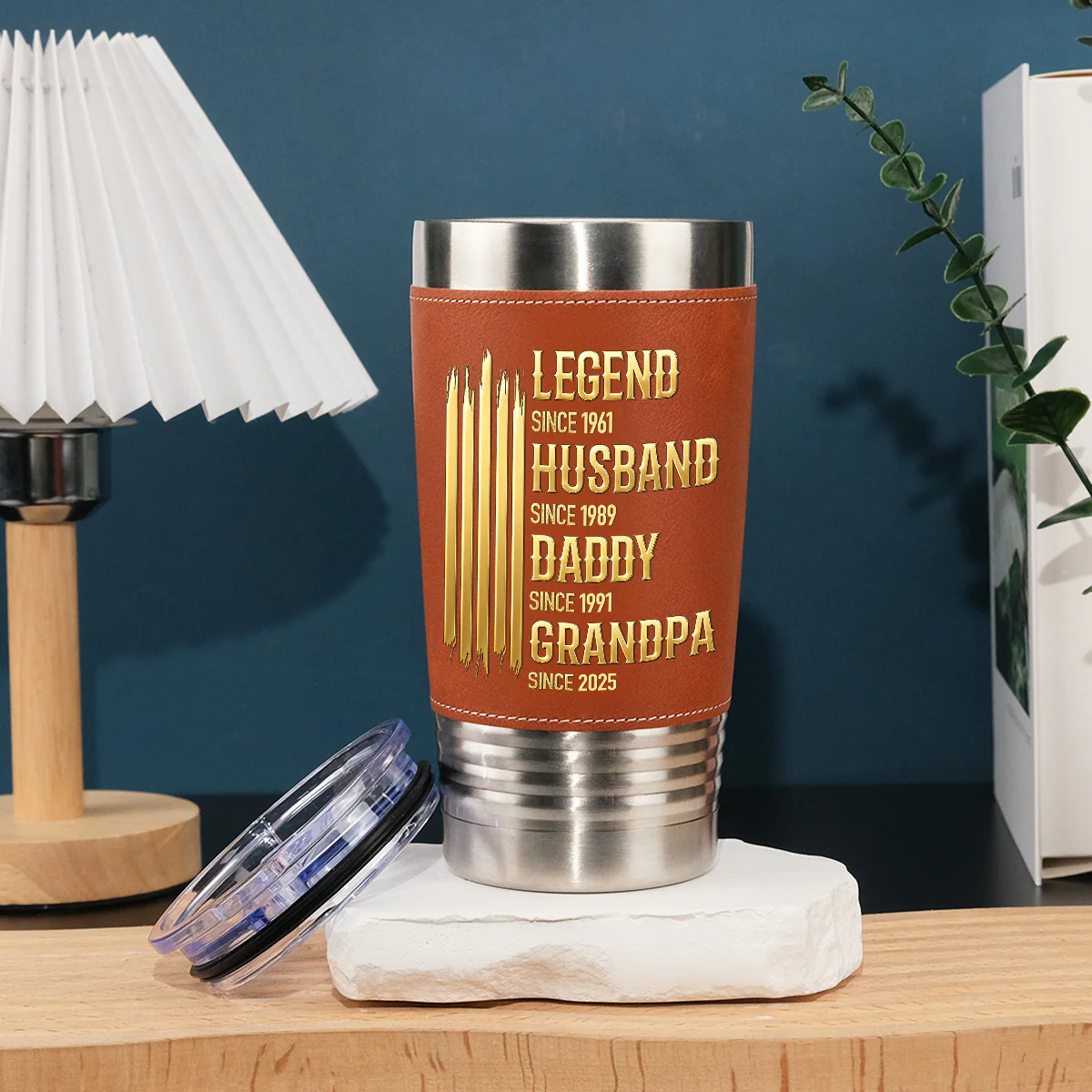 The Ultimate Legend - Personalized Custom Leather Tumbler - Image 2