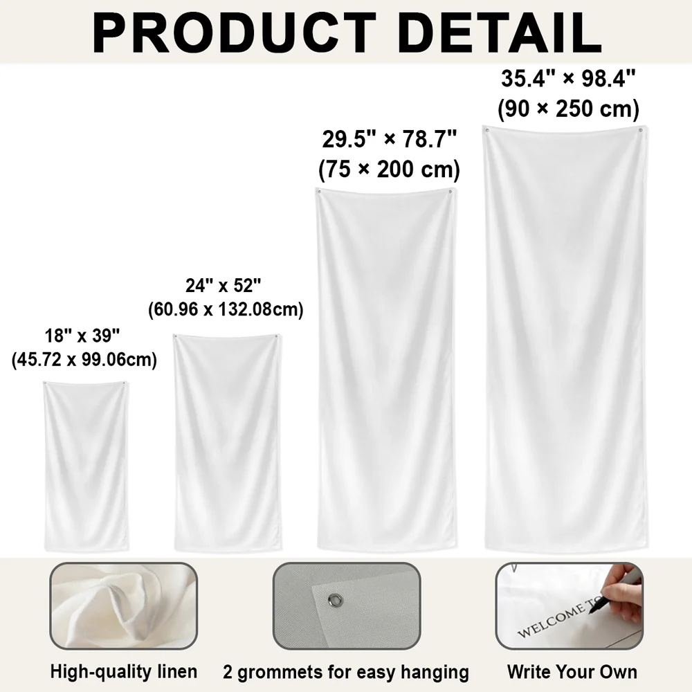 The Wedding Of Us - Personalized Custom Welcome Linen Sign - Image 6