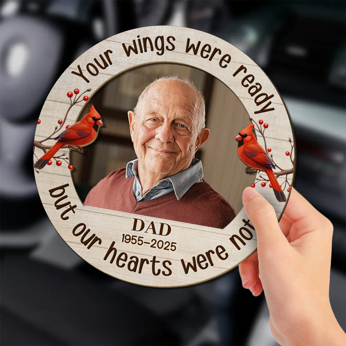 The Wings From Heaven Were Ready - Personalized Custom Car Visor Clip - Image 2