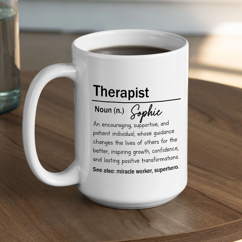 Therapist Definition - Personalized Custom Coffee Mug - Image 5