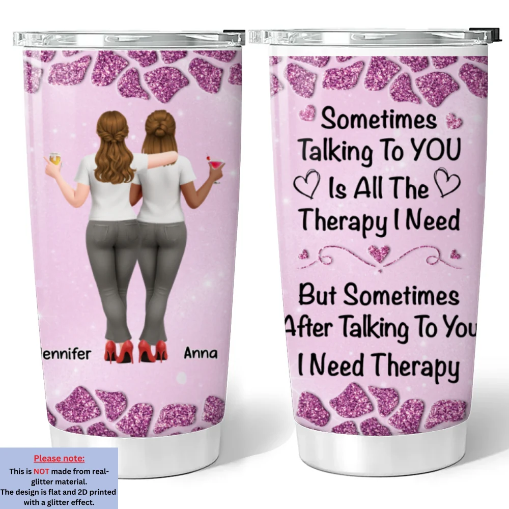 Therapy I Need Is You - Personalized Custom 3D Effect Tumbler - Image 5