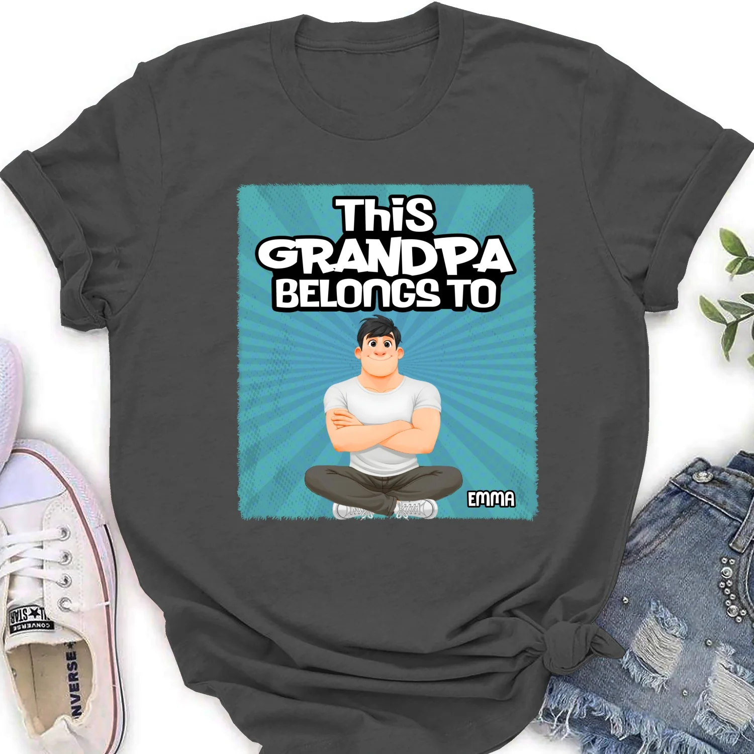 This Cartoon Grandpa Belongs To - Personalized Custom Shirt - Image 18