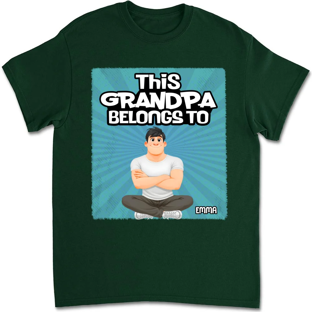 This Cartoon Grandpa Belongs To - Personalized Custom Shirt - Image 9
