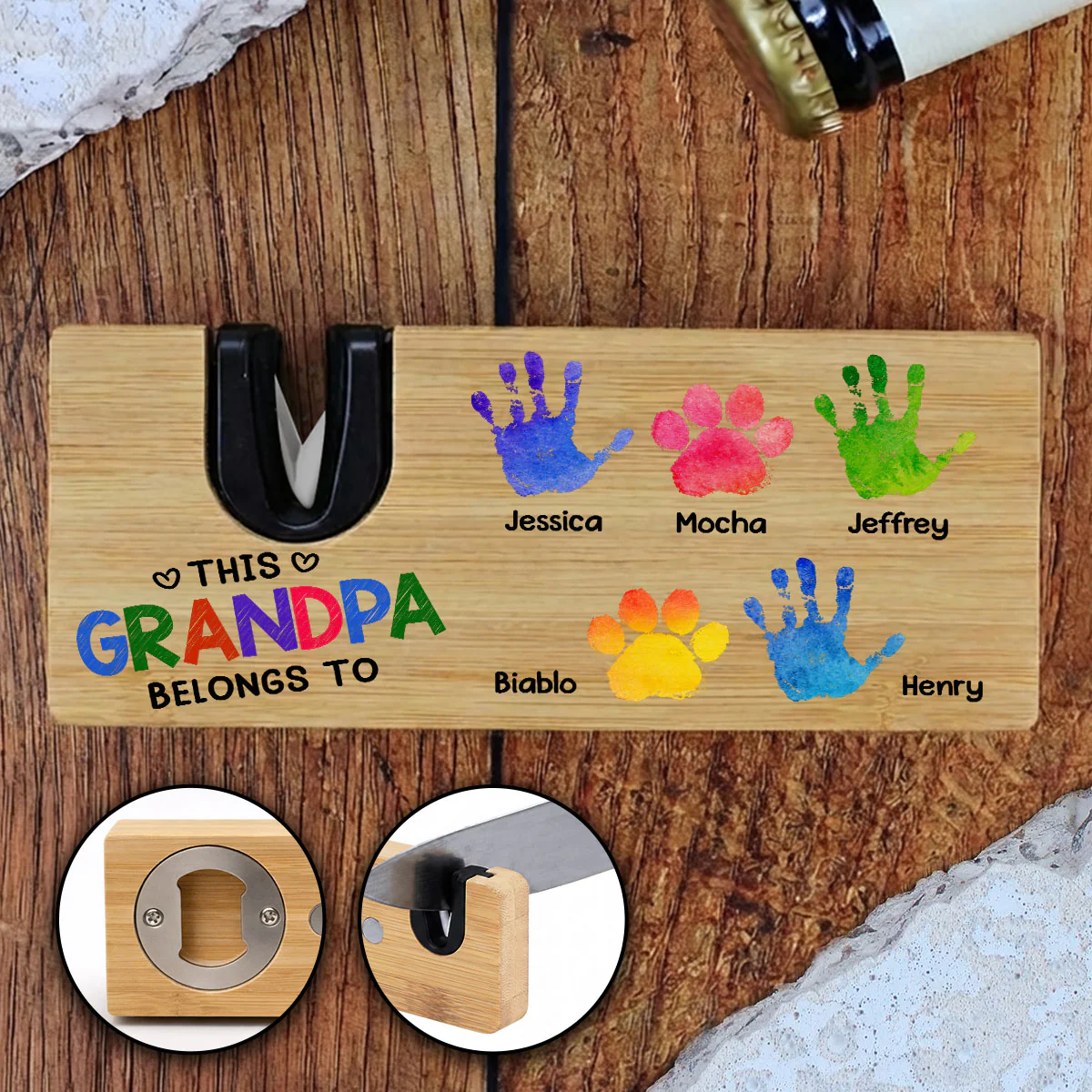 This Daddy Belongs To - Personalized Custom Opener Sharpener Stowel