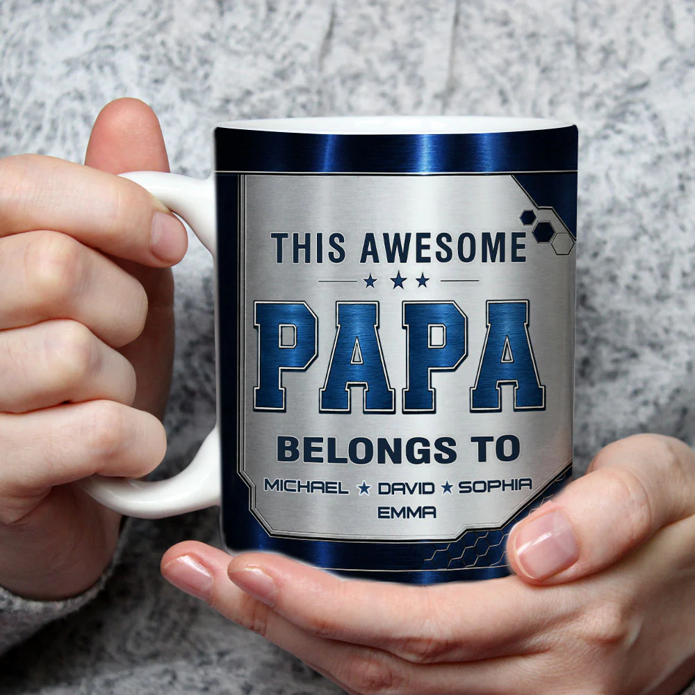 This Daddy - Personalized Custom 3D Inflated Effect Mug - Image 3