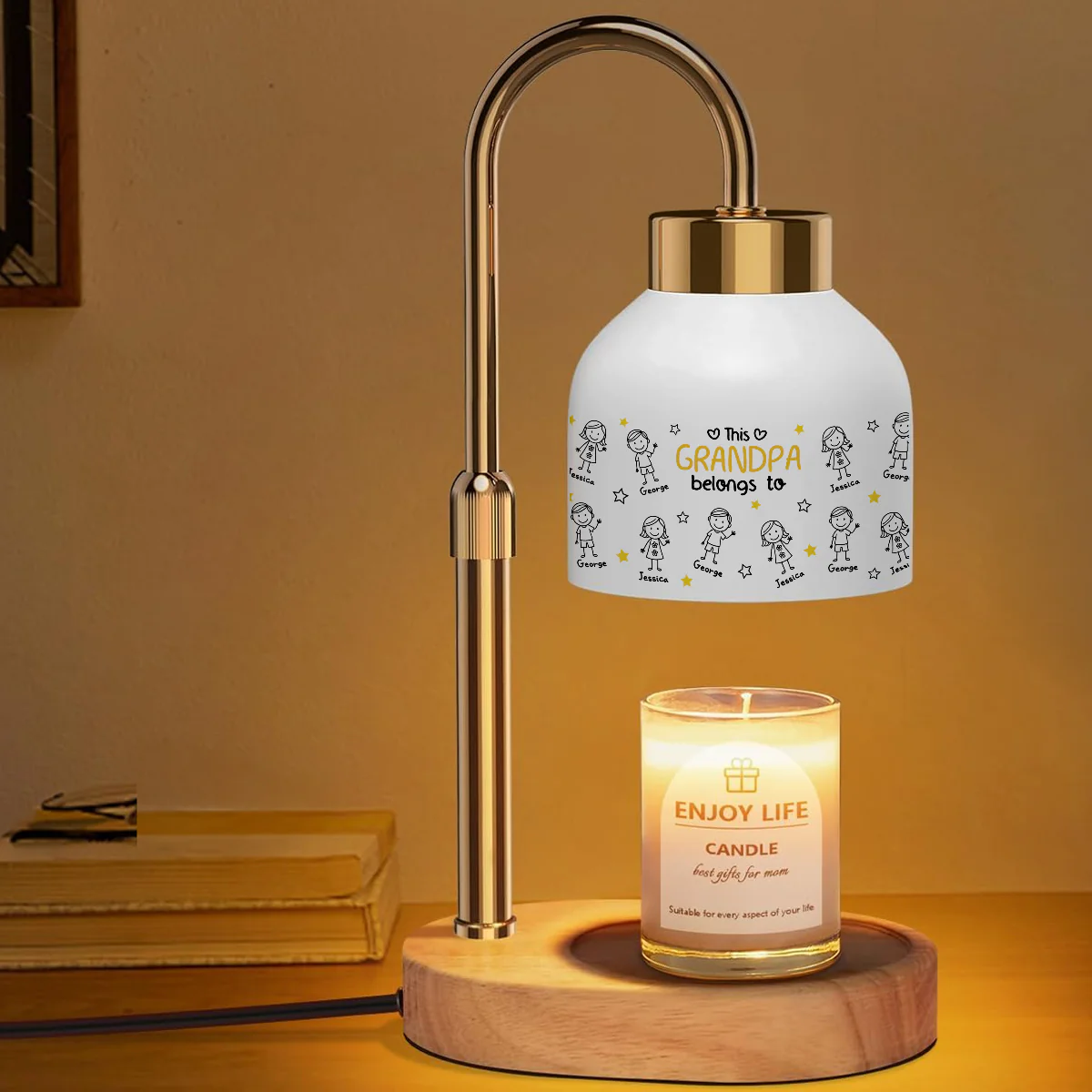 This Grandma Belongs To - Personalized Custom Candle Warmer Lamp - Image 2