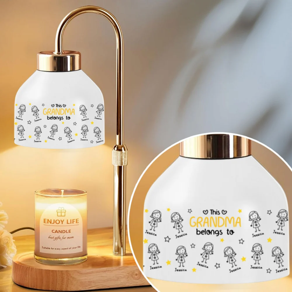 This Grandma Belongs To - Personalized Custom Candle Warmer Lamp - Image 6