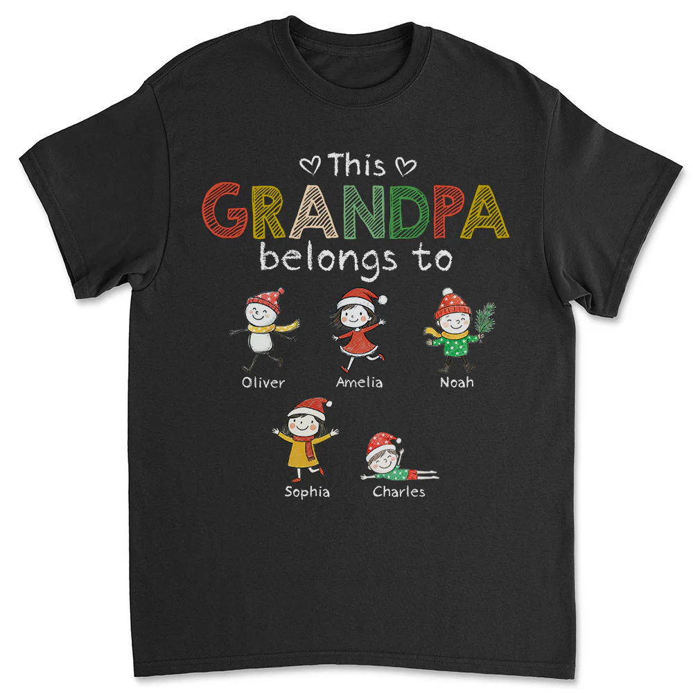 This Grandpa Belongs To His Crew - Personalized Custom Shirt