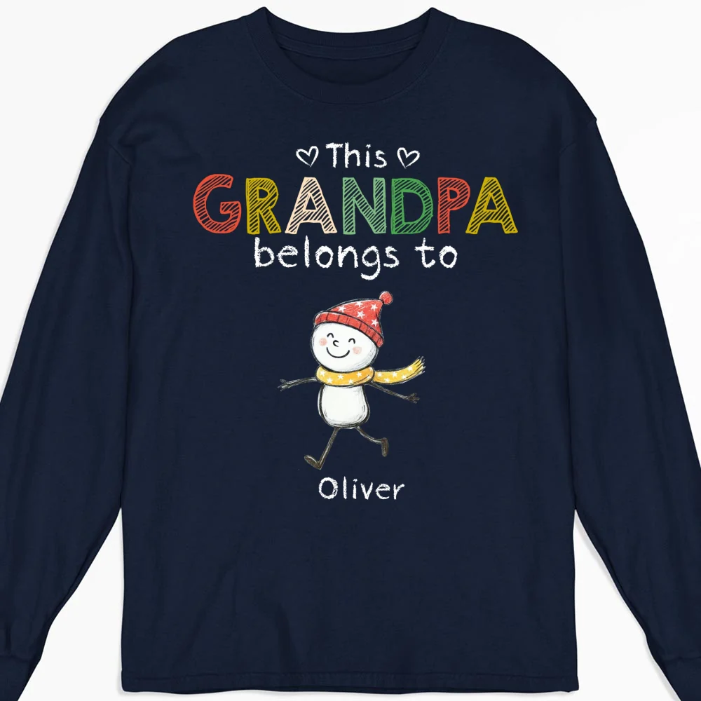 This Grandpa Belongs To His Crew - Personalized Custom Shirt - Image 12