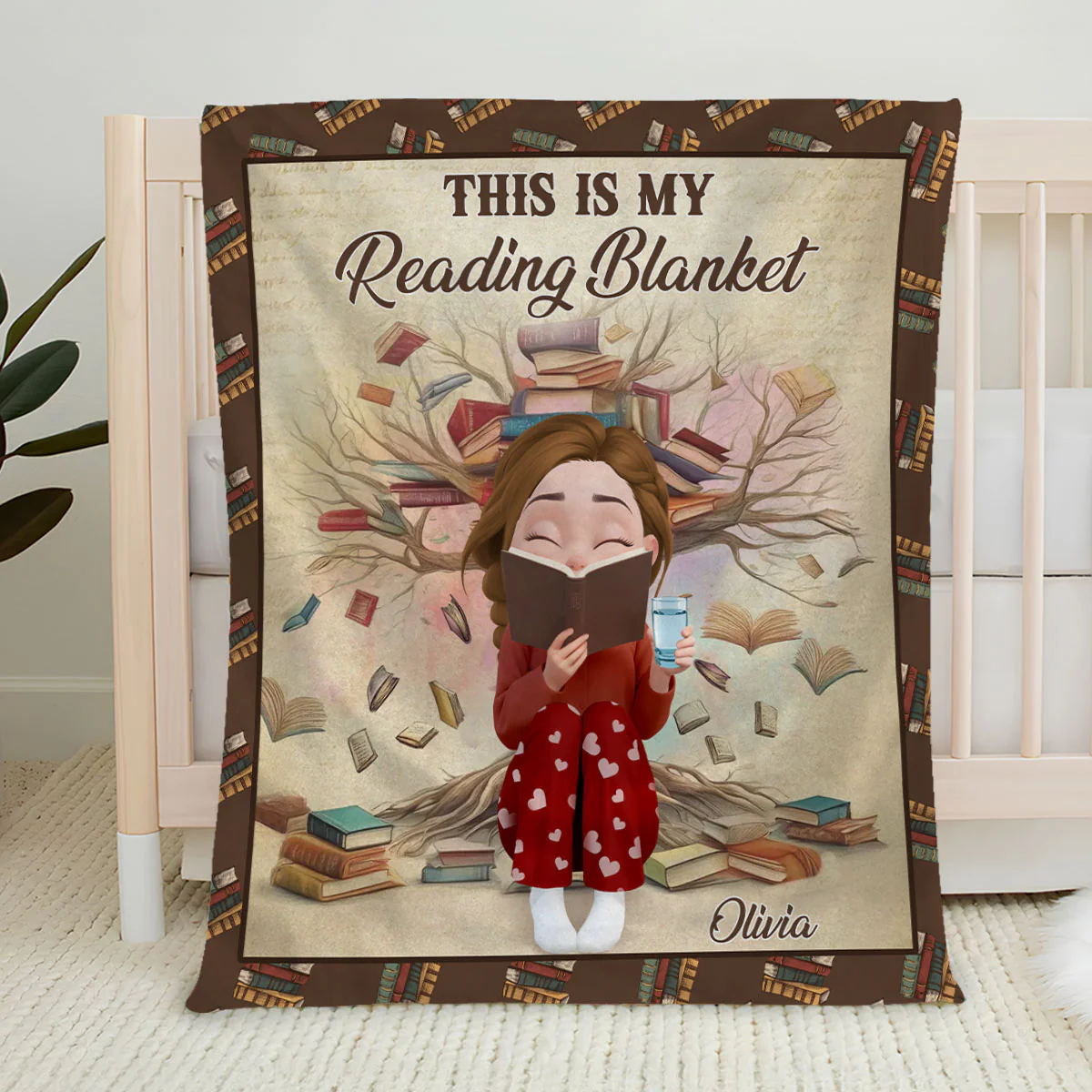 This is My Reading Blanket - Personalized Custom Fleece Blanket - Image 4