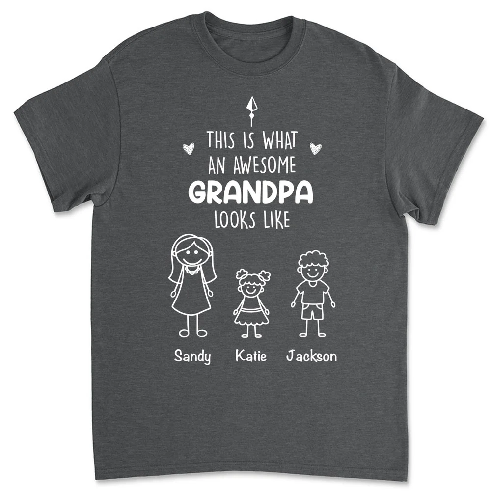 This Is What An Awesome Grandpa Looks Like - Personalized Custom Shirt