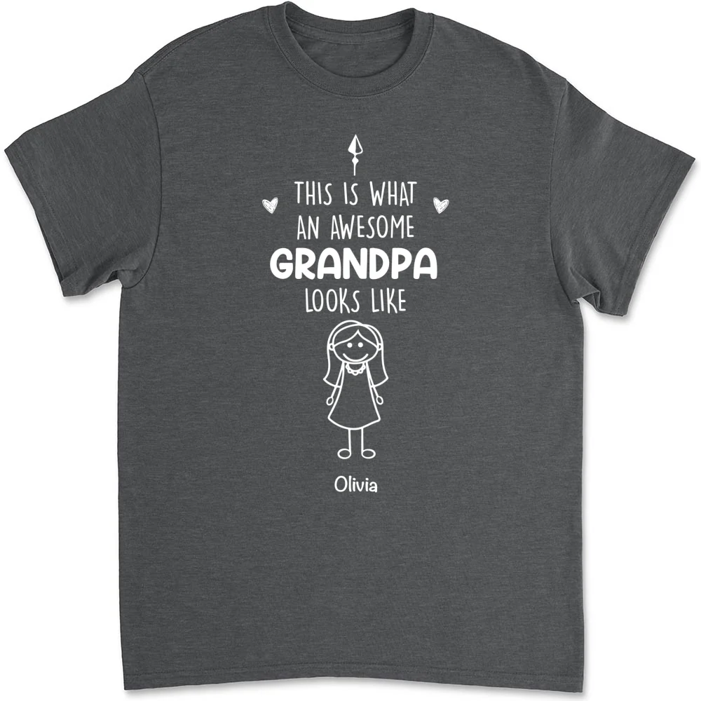 This Is What An Awesome Grandpa Looks Like - Personalized Custom Shirt - Image 6