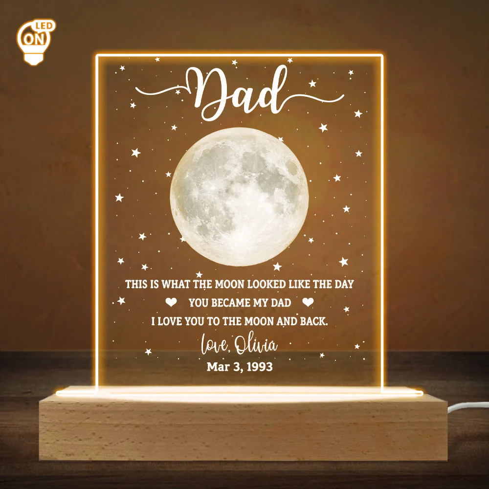 This Is What The Moon Looked Like - Personalized Custom LED Light