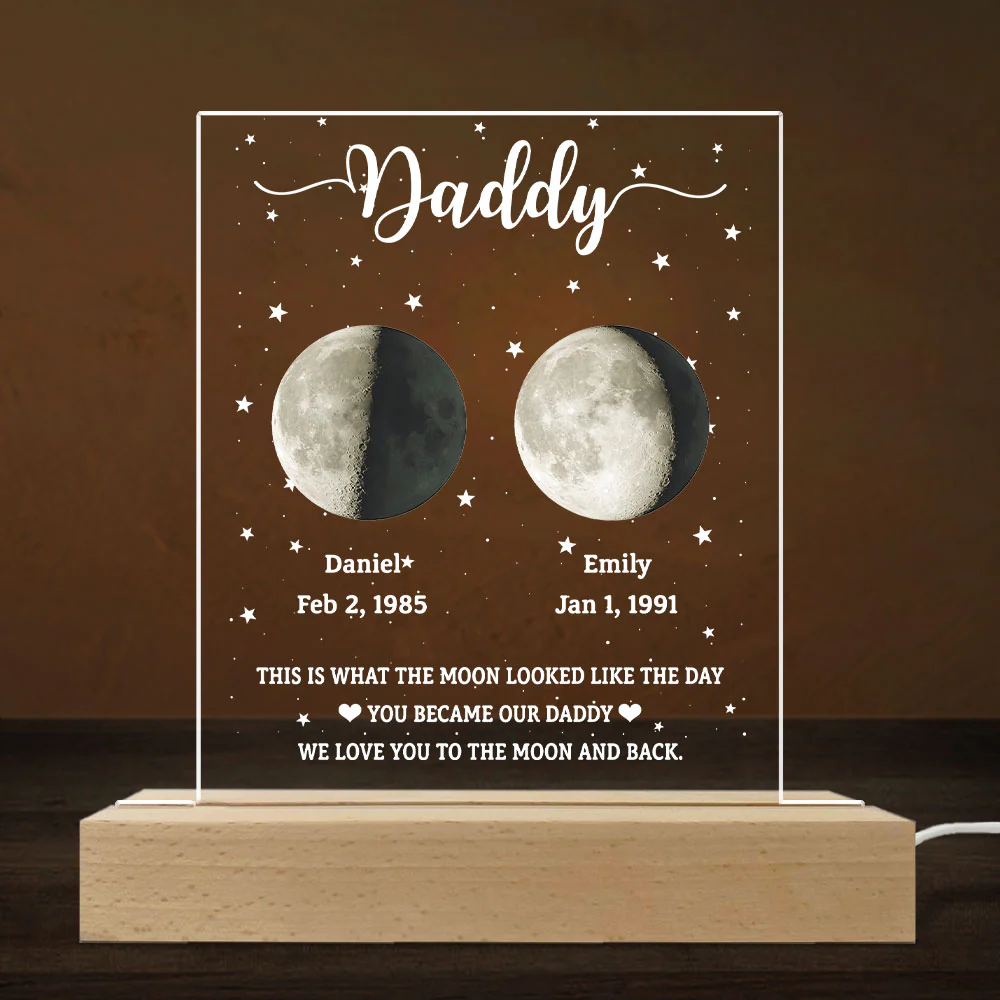 This Is What The Moon Looked Like - Personalized Custom LED Light - Image 6