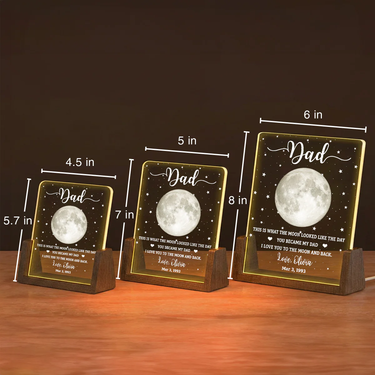 This Is What The Moon Looked Like - Personalized Custom Night Light - Image 3