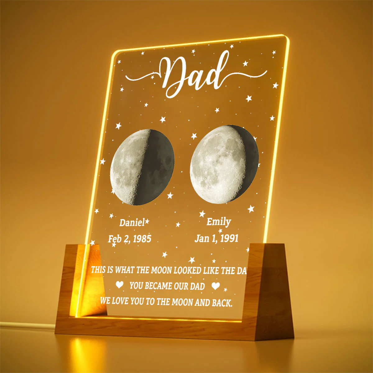 This Is What The Moon Looked Like - Personalized Custom Night Light - Image 4