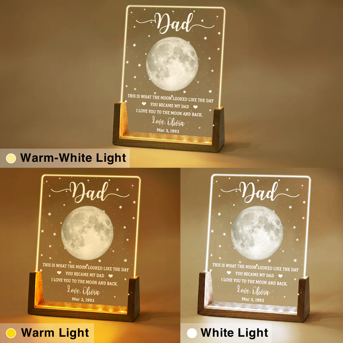 This Is What The Moon Looked Like - Personalized Custom Night Light - Image 7