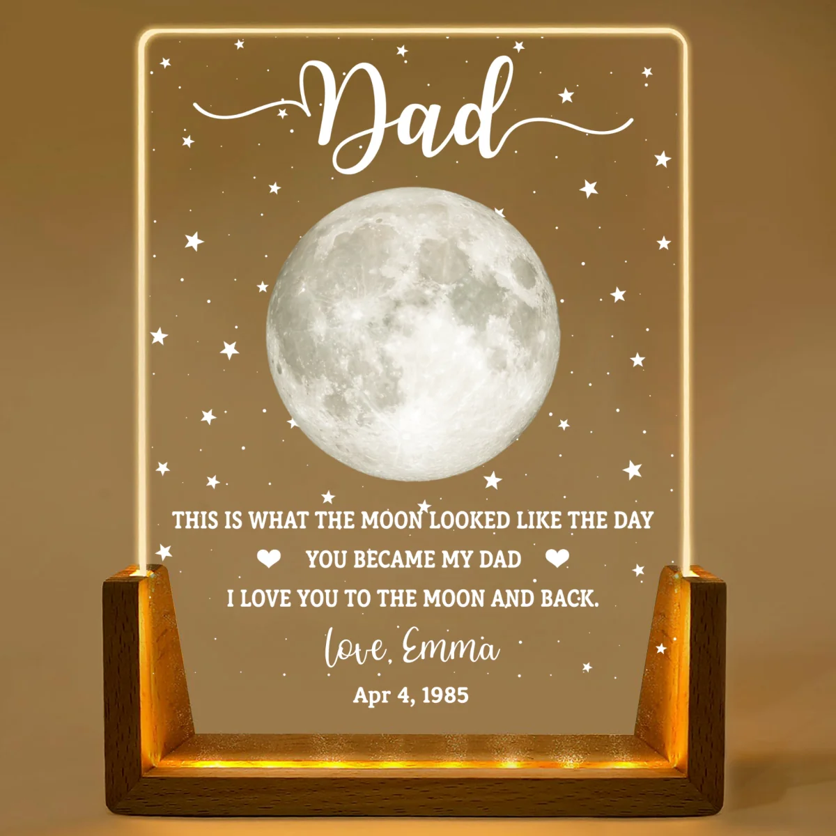 This Is What The Moon Looked Like - Personalized Custom Night Light - Image 8
