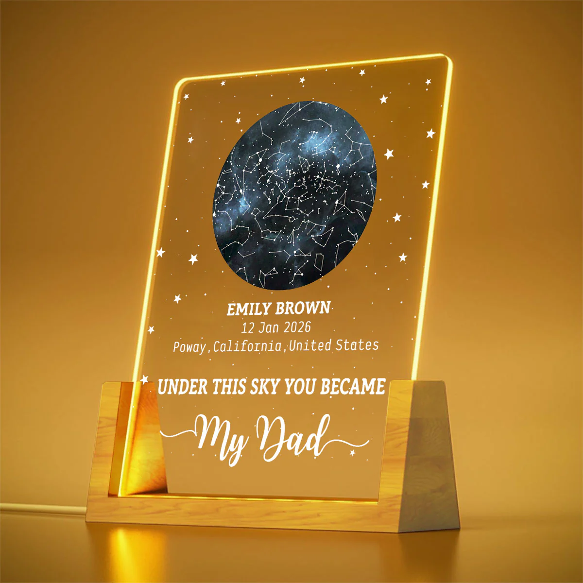 This Is What The Sky Looked Like 2 - Personalized Custom Night Light - Image 3