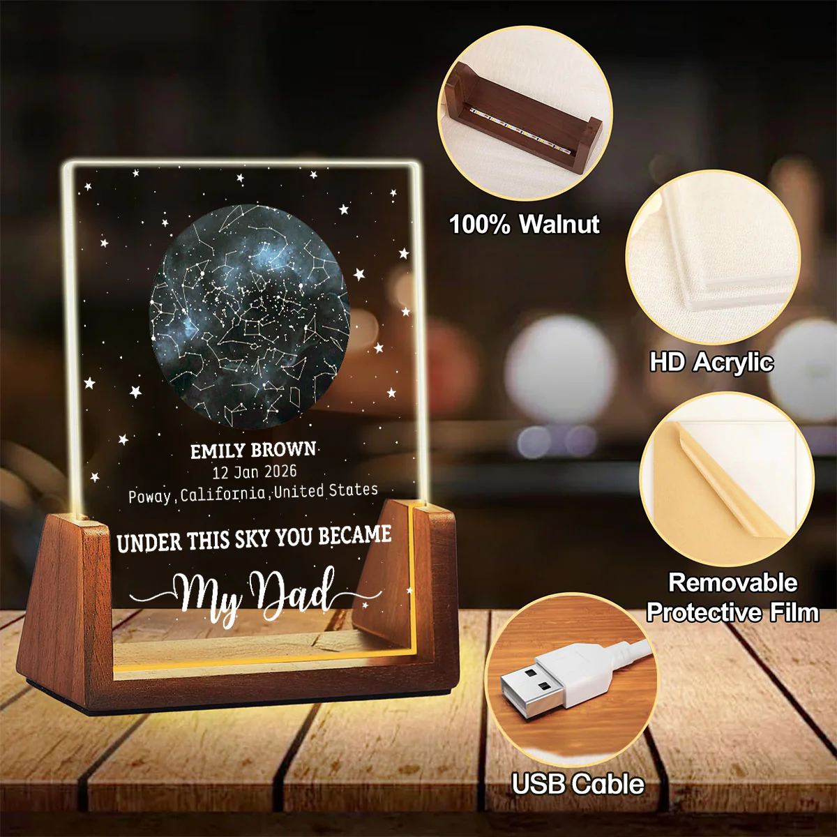 This Is What The Sky Looked Like - Personalized Custom Night Light - Image 7