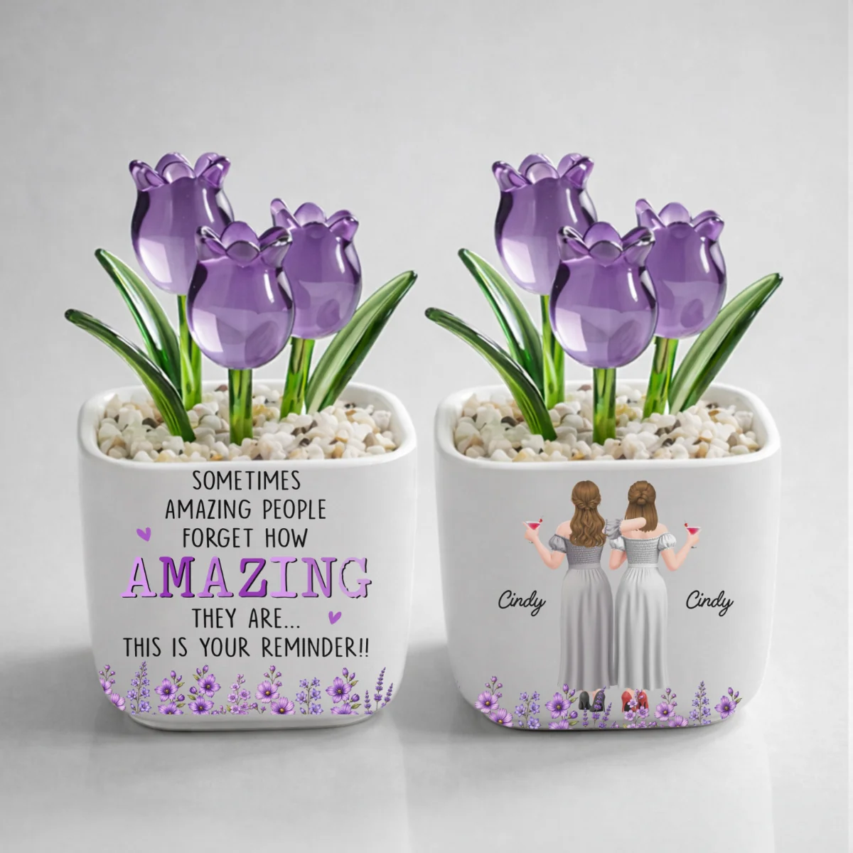 This Is Your Reminder - Personalized Custom Glass Everlasting Tulips - Image 10