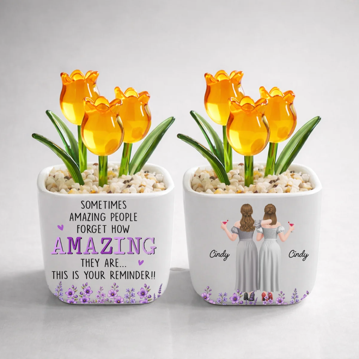 This Is Your Reminder - Personalized Custom Glass Everlasting Tulips - Image 11