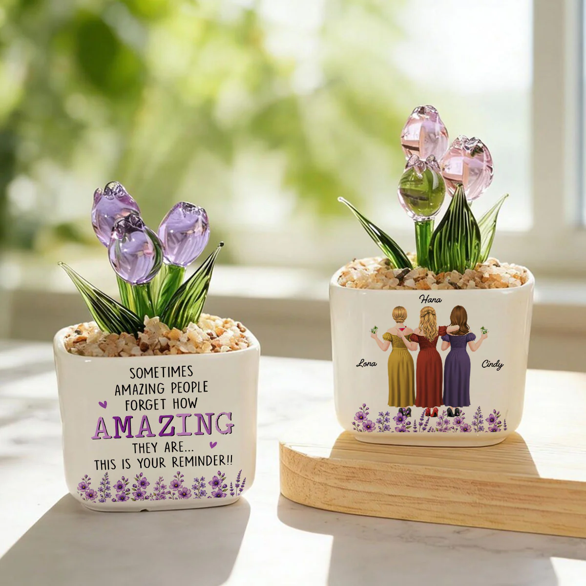 This Is Your Reminder - Personalized Custom Glass Everlasting Tulips - Image 6