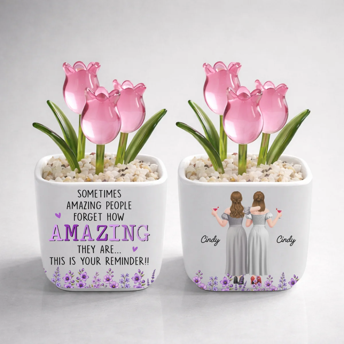 This Is Your Reminder - Personalized Custom Glass Everlasting Tulips - Image 9