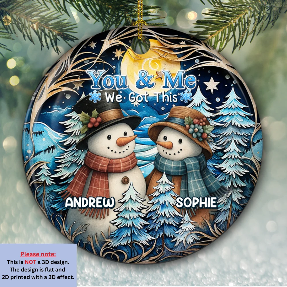 Timeless Winter Ornament - Personalized Custom Ceramic Ornament - Image 6