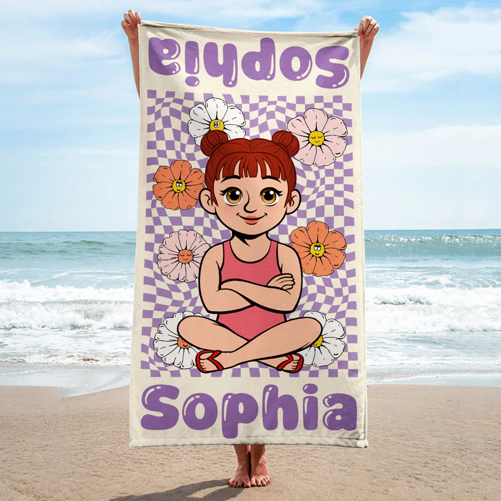 Tiny Toes Sandy Shores - Personalized Custom Beach Towel
