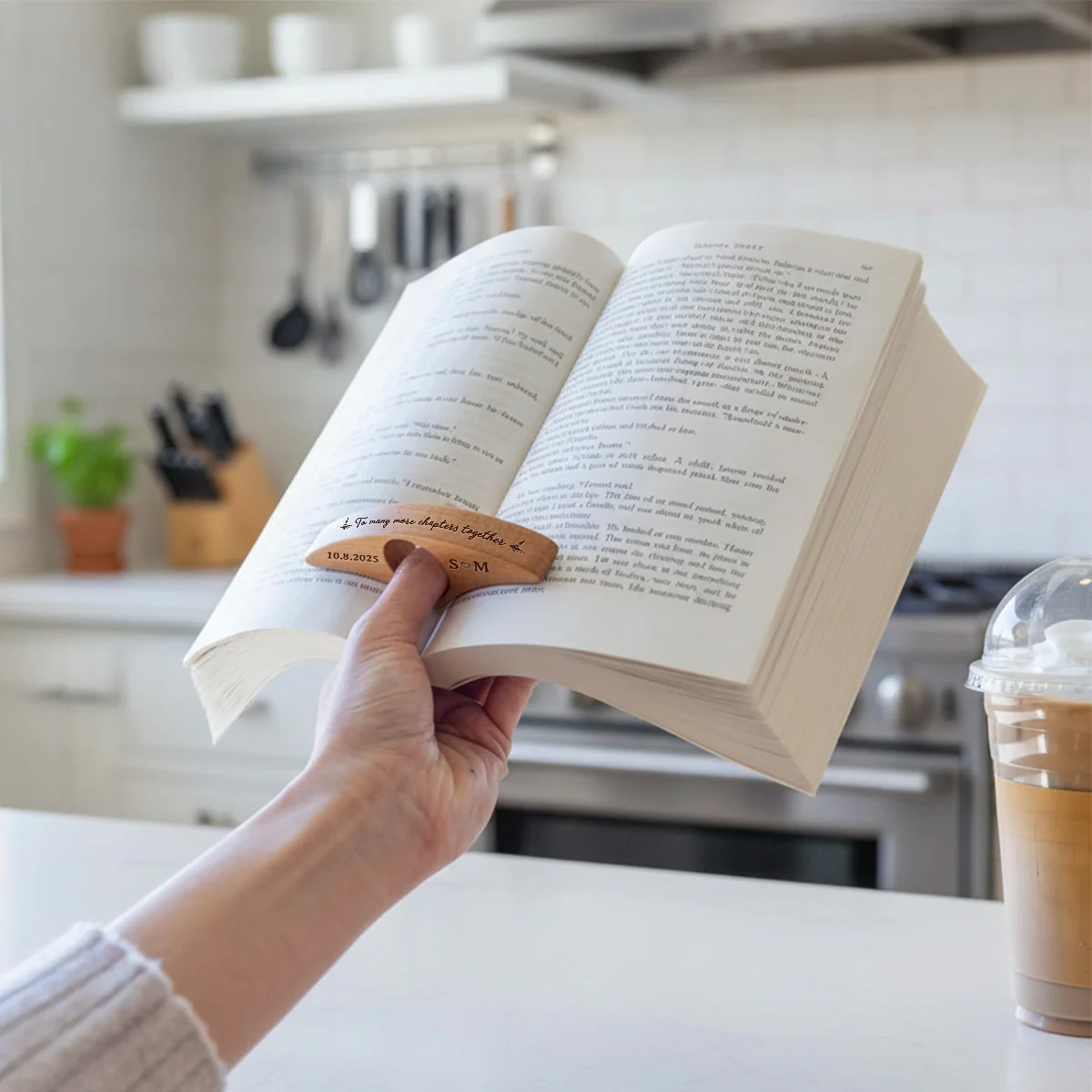 To Many More Chapters Together - Personalized Custom Book Page Holder - Image 5